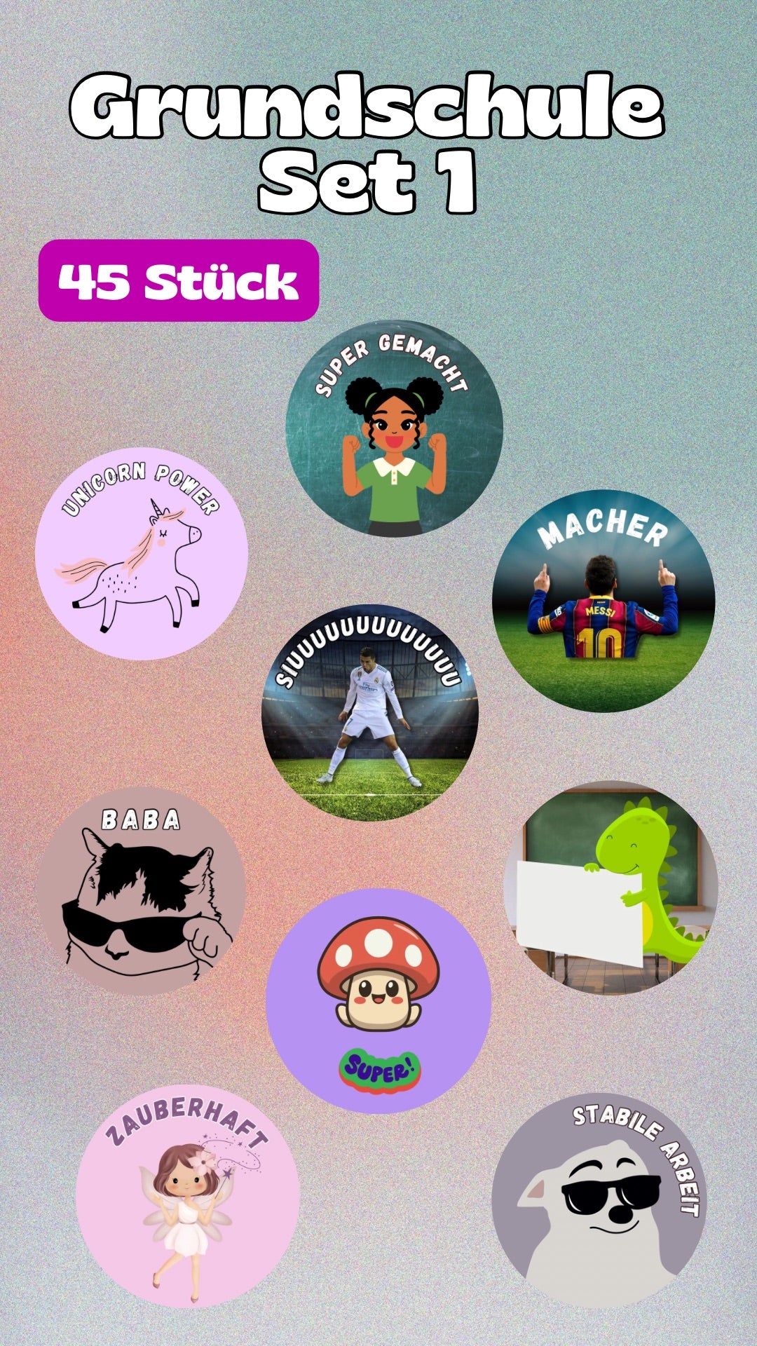 Stickerset Grundschule 1 (45 Sticker)