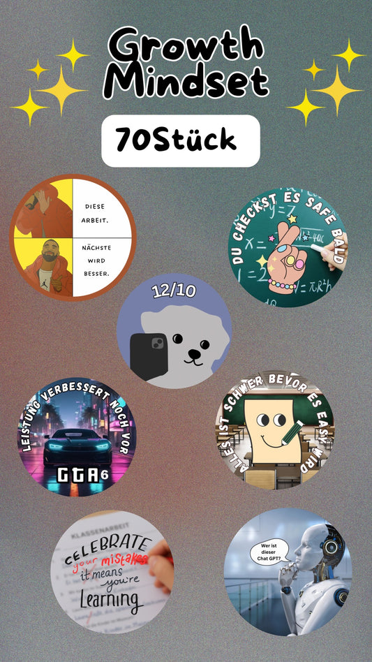 Stickerset Growth Mindset (70 Sticker)