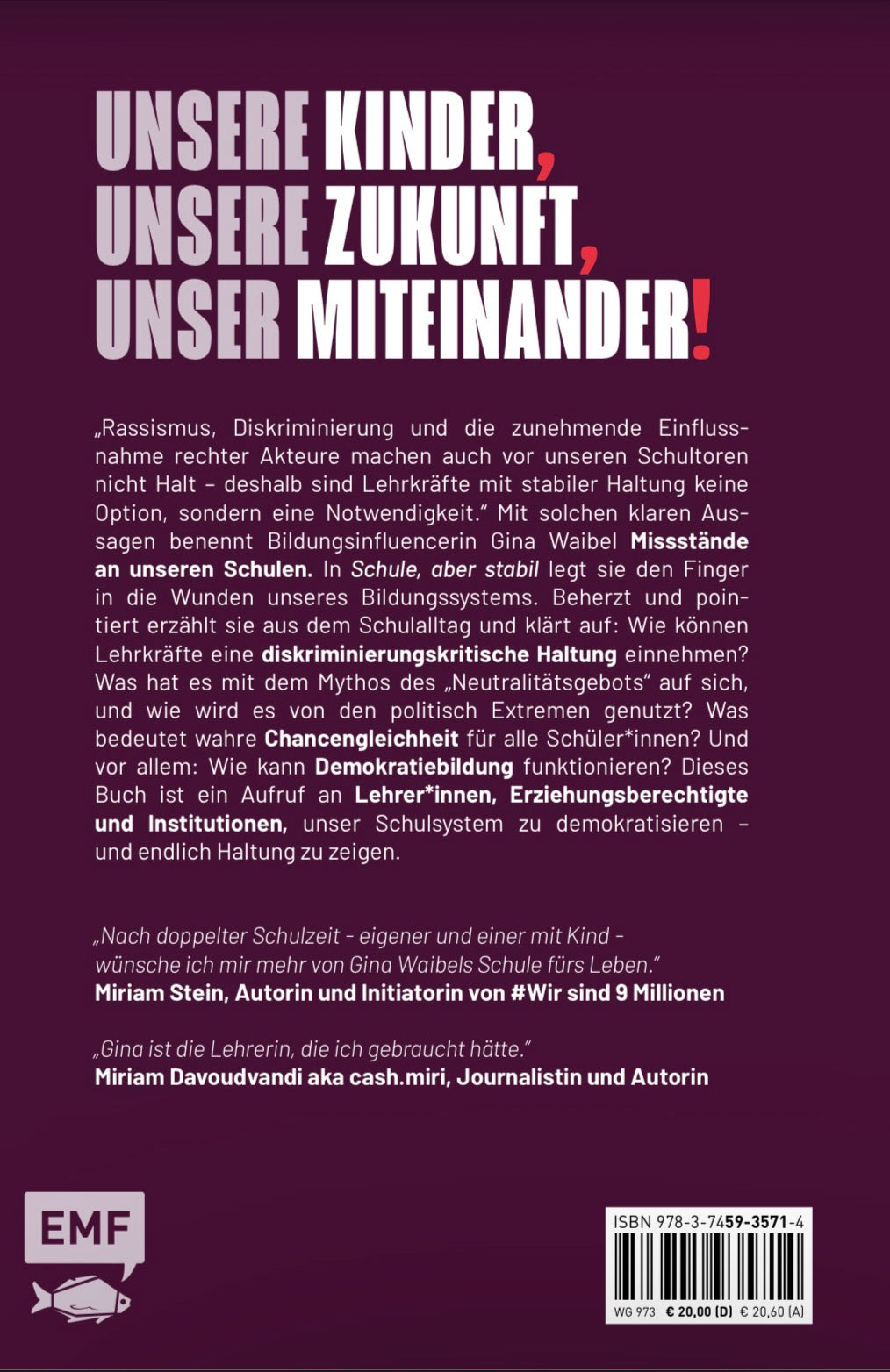 Buch „Schule, aber stabil“