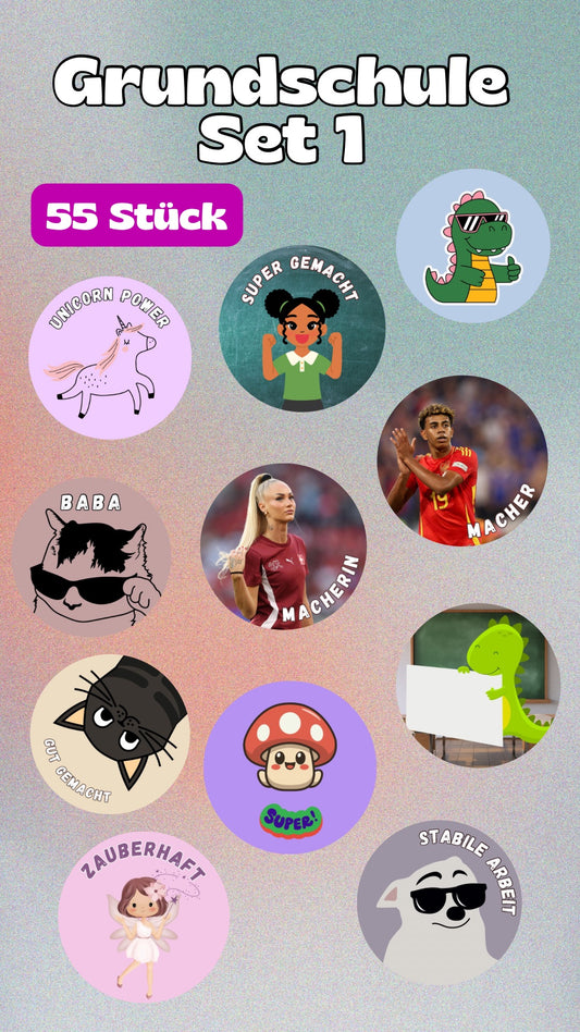 Stickerset Grundschule 1 (55 Sticker)