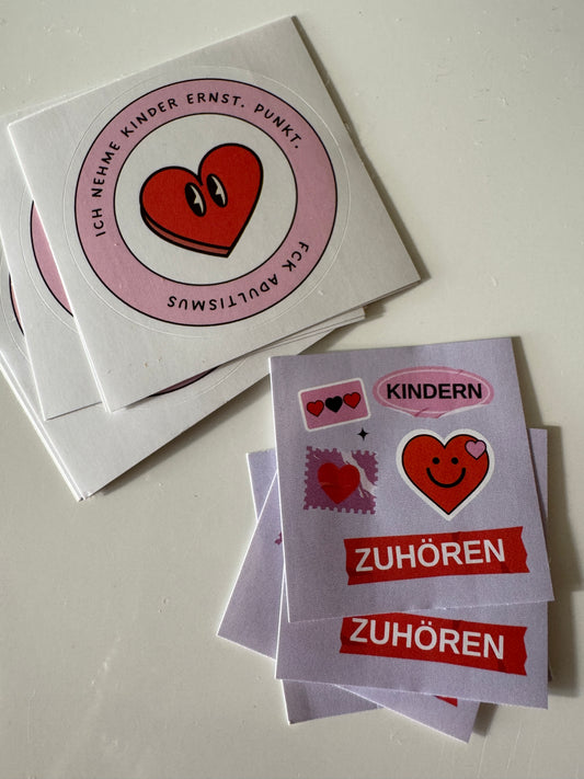 Anti-Adultismus Set (20 Sticker)