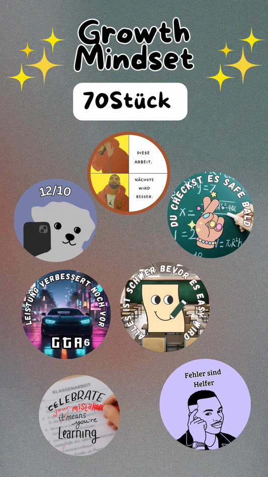 Sticker-Set Growth Mindset