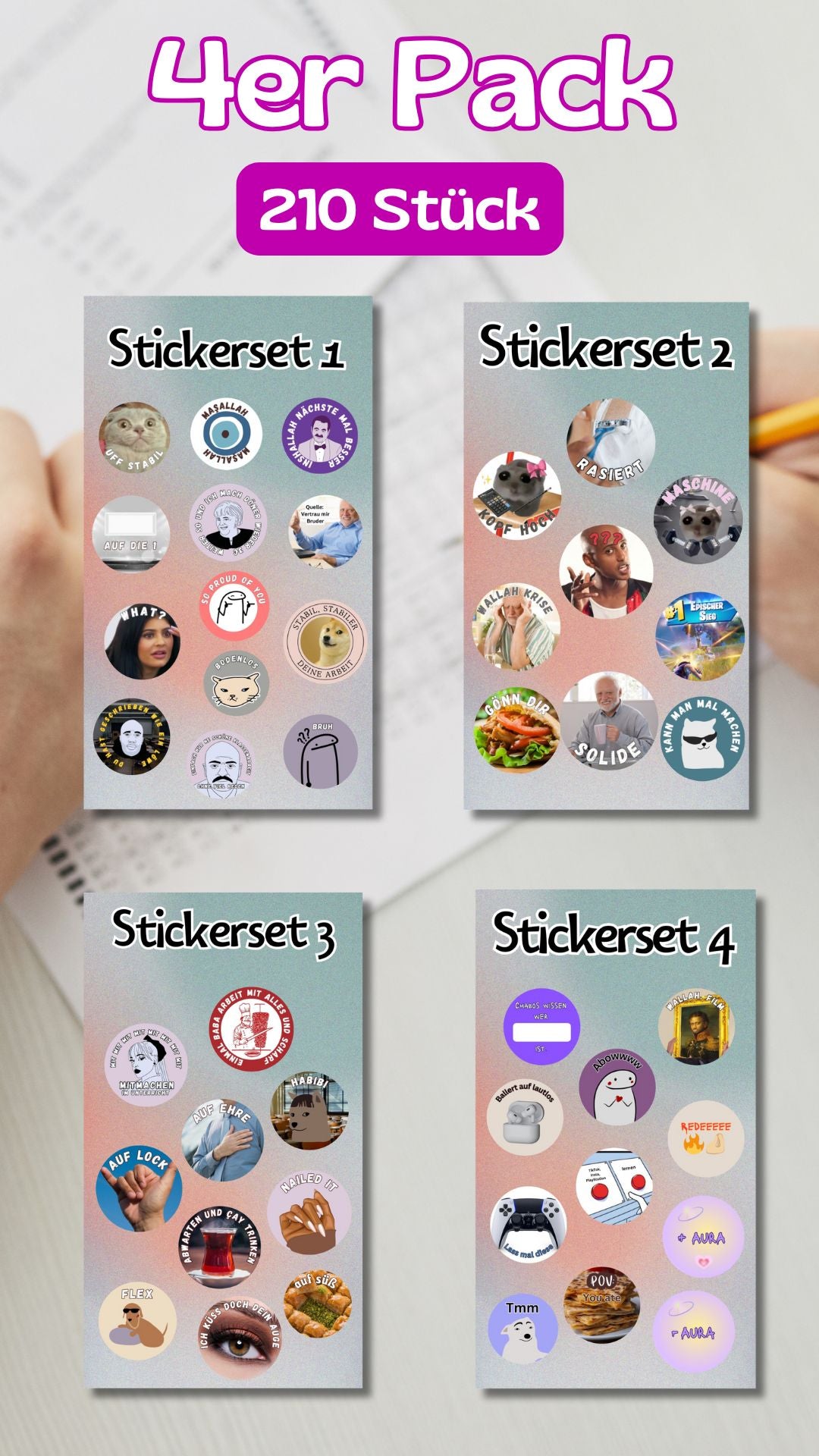4 Stickersets 💖 (-12,90€) 215 Sticker