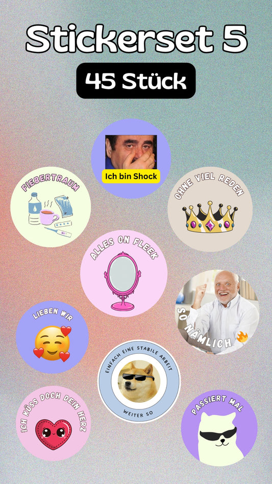 Neu 🎀 Set 5 (45 Sticker)