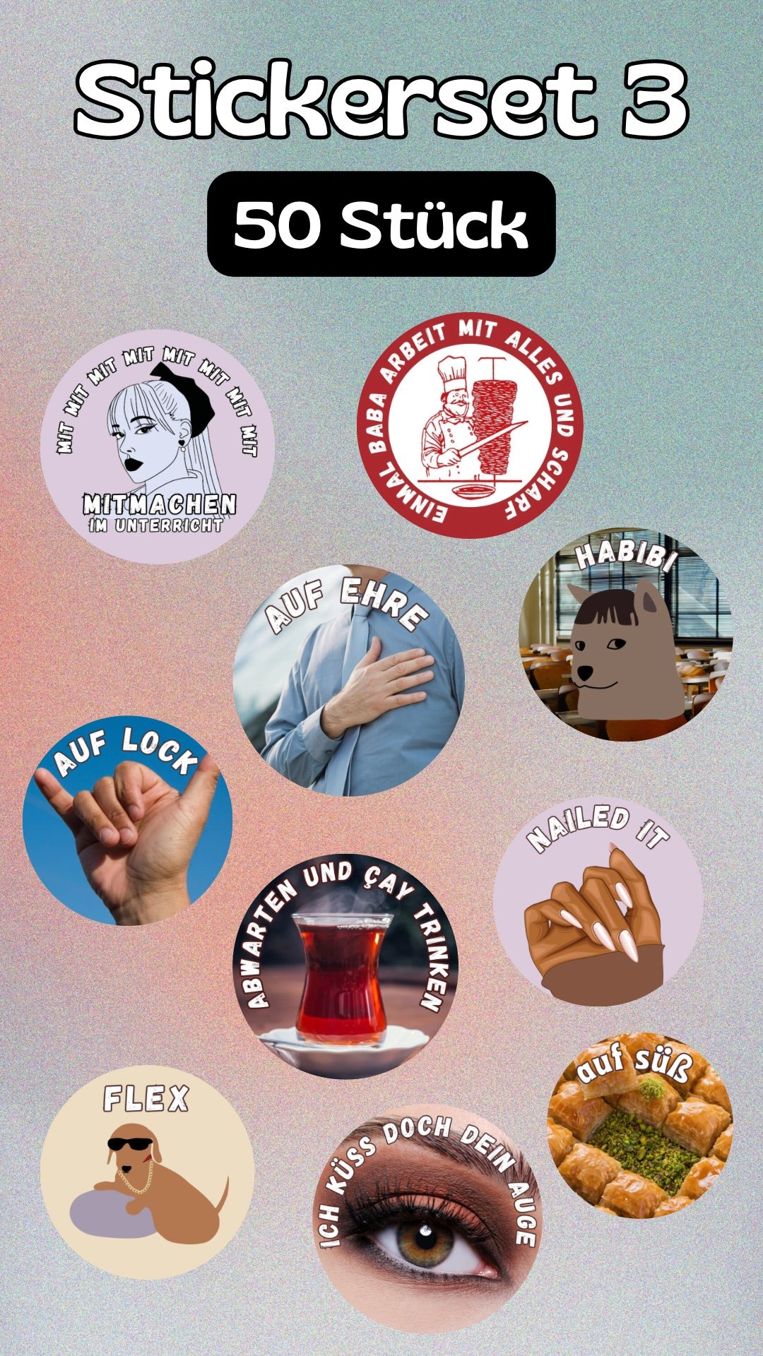 Stickerset 3 (50 Stück)