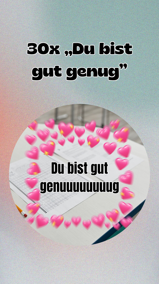 „Du bist gut genug“ Sticker (30 Stück)