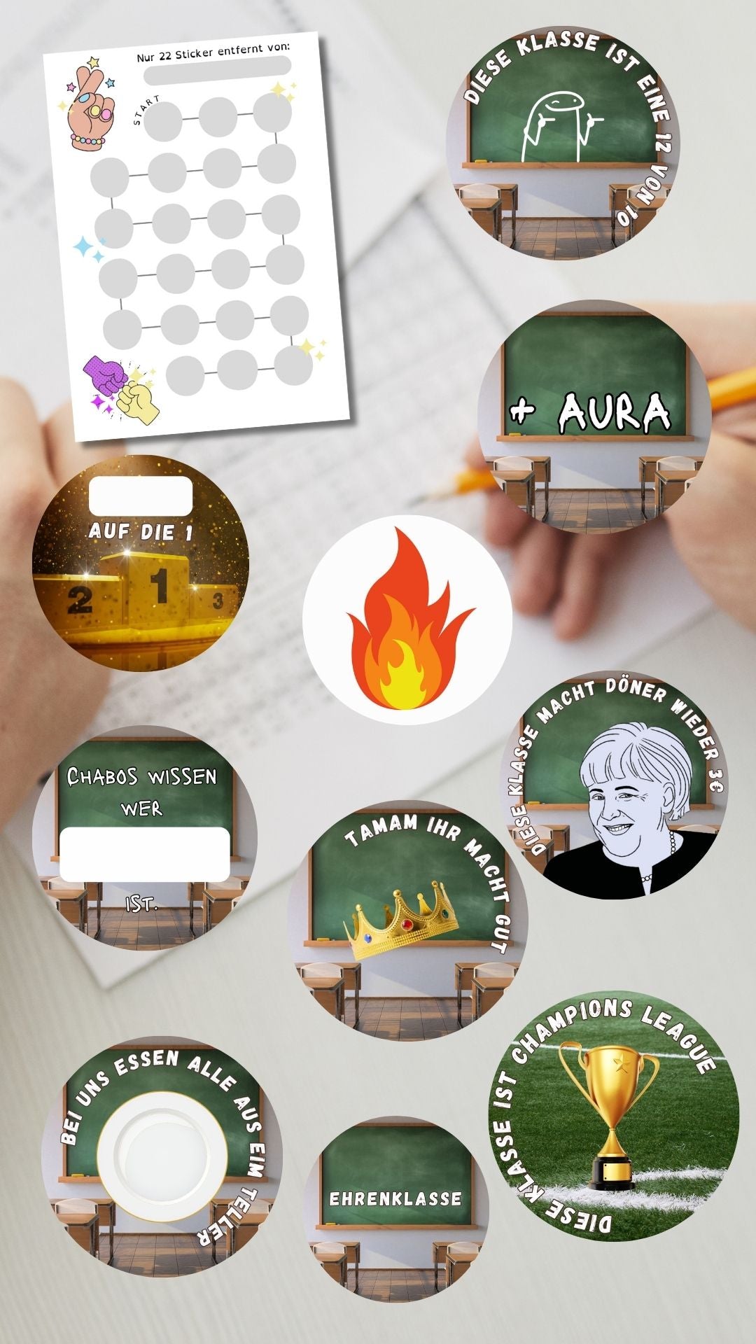 Schul-Starter-Pack 9 Sets, 455 Sticker