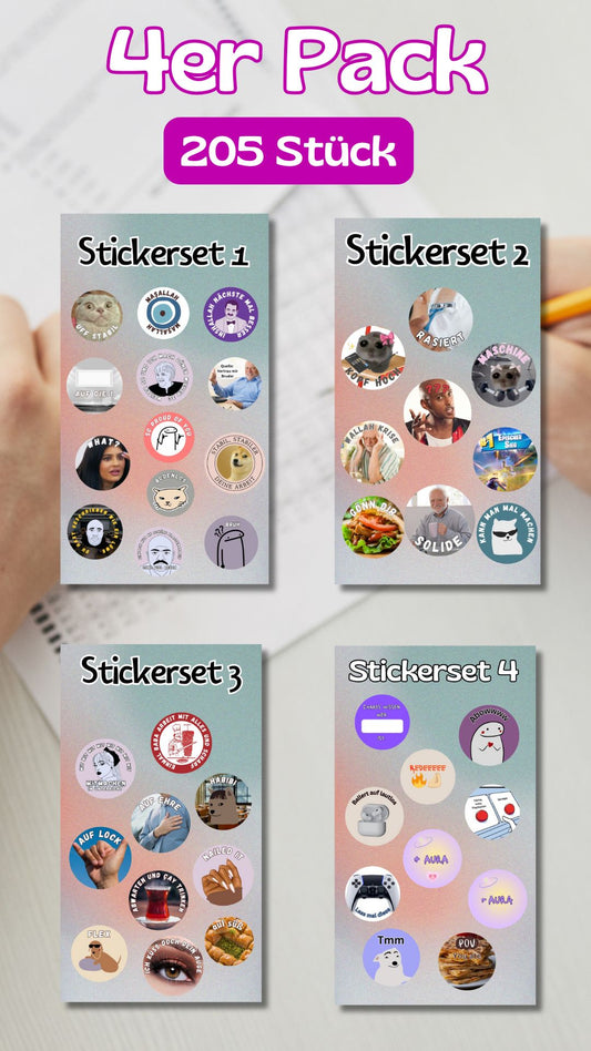 4 für 3 Stickersets 💖 (-12,90€) 205 Sticker